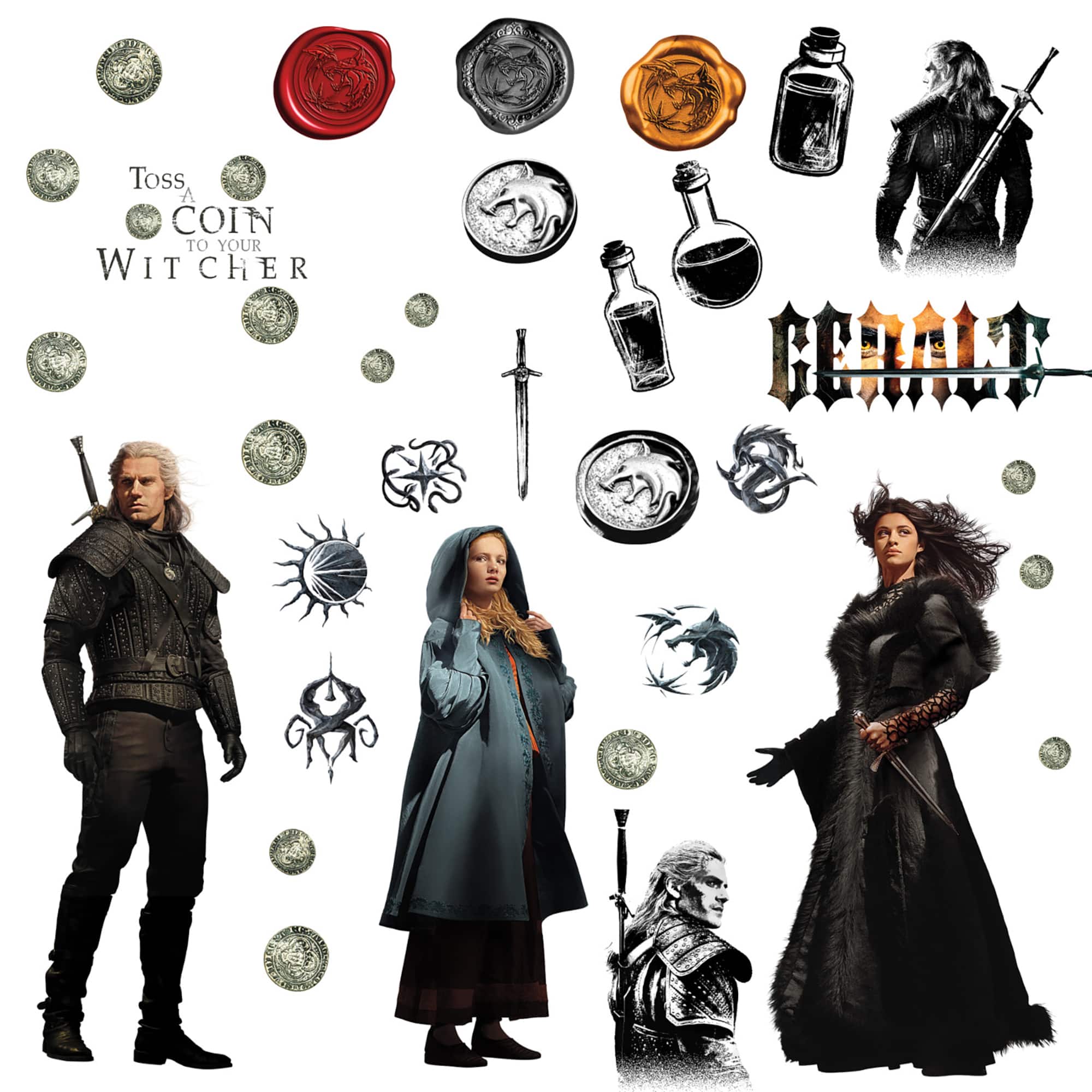 RoomMates The Witcher Characters Peel & Stick Wall Decals